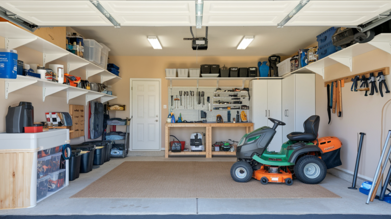 well organized garage