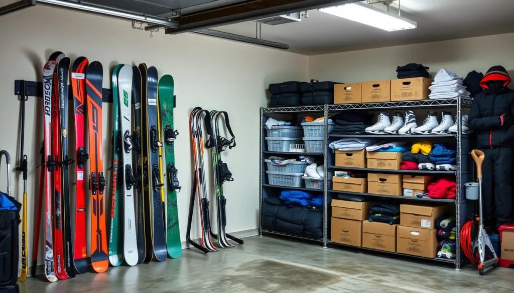 garage storage for winter sports equipment