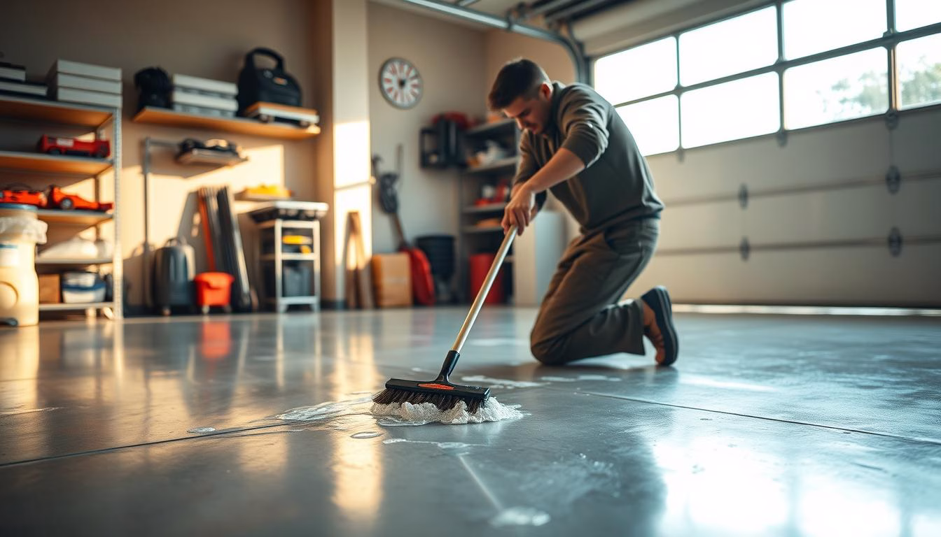How to clean garage floor