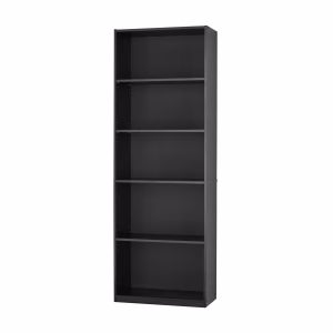 71" Tall 5-Shelf Bookcase with Adjustable Shelves | Modern Wood Book Shelf for Living Room, Home Office & Bedroom